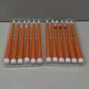 Orange Flameless Taper Candles with Remote, Halloween Fall LED Candlesticks Battery Operated Flickering Set of 12