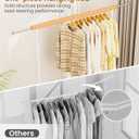 Heavy Duty Clothes Rack, Metal Clothing Rack Load 450 LBS, Rolling Coat Racks for Hanging Clothes with Lockable Wheels, Wardrobe Closet Garment Racks for Bedroom, White
