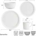 Mikasa 5266100 Samantha Chip-Resistant 16 Piece Set, Service for 4 White