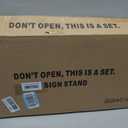 6-Packs Sign Holder Stand for Display 8.5x11 Inch - Adjustable Floor Standing Sign Holder - Pedestal Poster Stand with Vertical & Horizontal View, Indoor/Outdoor Business & Store Signage(Black)