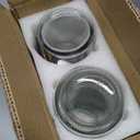 Set of 2 Glass Carafe with Lids, 1 Liter Water Pitcher Carafe for Mimosa Bar, Brunch, Cold Water, Beverage, Wine, Iced Tea, Lemonade - 2 Wooden Chalkboard Tags Included