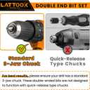 15-Piece Torx Bit Set, LATTOOK Double-ended Security Torx Bit Set Tamper Proof Star Bits, Magnetic S2 Steel, 3'' Long