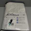 100% Blackout Shield Linen Blackout Curtains for Bedroom 108 Inches Long, Back Tab/Rod Pocket Living Room Drapes, Thermal Insulated Blackout Curtains 2 Panels Set, 50" W x 108" L,Cream