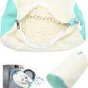 Shoe Washing Machine Bag:Shoe Washing Bag for Dryer & Washer, 2pcs Reusable Laundry Shoe Bag for Sneaker Tennis Shoes Unstain Cleaner Kit XXL (White)