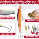 Christmas Advent Calendar 2025 for Men - Fishing Holiday Gift for Adults, 24 Lure Boxes Countdown Calendar to Christmas Gift for Father, Grandpa, Son