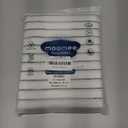 MooMee Bedding Pillowcases Striped Pack of 2 100% Washed Cotton Linen Like Textured Breathable Durable Soft Comfy (White Dark Grey Wide Stripes, Standard)