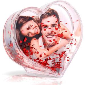 Glitter Picture Frame Liquid Best Friends Acrylic Floating Water Personalized Snow Globe Photo Frame Cute Family Couple Custom Birthday Gifts for Women
