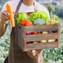 Wooden Crate ,Rustic Handmade Wood Crate with Handle, Durable Large Wooden Crate for Display & Decor, Brown
