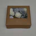 Ling's Moment Fake Flowers Box, Faux Artificial Plants Stems Foam Roses Silk Greenery for Wedding Decor Centerpieces Table Decorations Floral Arrangements, Dusty Blue & White, Grand Combo (Blu-dusty Blue & White)