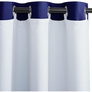 NICETOWN Blackout Curtain Liners for Sheer Curtains, Cold Heat Light Noise Blocking Liners with Rings: Easy to Open & Closed, Thermal Liners for 52" Wide x 108" Long Curtains, 2 PCs, 50" x 102" (Platinum White)