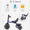 Besrey Toddler Tricycle with Bell, Kids Tricycle Age 18 Months to 5 Years, Kids Trike, Toddler Bike for 1.5-5 Year Olds, Baby Trike, Gifts & Toys for Boys & Girls, Blue