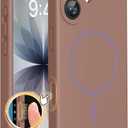 Miracase Magnetic for iPhone 17 Case, Compatible with MagSafe, Integrated Silicone Camera Control Cover, 3.0mm Thicken Shockproof Drop Protection Phone Case for 17,Chocolate