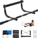 Ally Peaks Pull Up Bar for Doorway | Thickened Steel Max Limit 440 lbs Upper Body Fitness Workout Bar| Multi-Grip Strength for Doorway | Indoor Chin-Up Bar Fitness Trainer for Home Gym Portable (black)