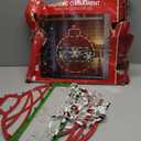 17" Red Green and White Lighted Christmas Ornament Window Silhouette Decoration, No Color, No Size, Plastic