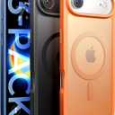 LISEN 3-Pack Magnetic Shockproof for iPhone Air Case Slim [Fit for MagSafe][Military Grade Drop Protection] Translucent Matte Phone Case for i Phone 17 Air, Cosmic Orange, Space Black, Deep Blue