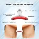 Face Light Therapy Device Facial Massager for Face and Neck, Face culpting Wand with 7 Color, Face and Neck Massager Tool Red-Light-Therapy-for-Face (White)