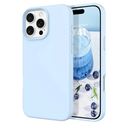 DOMAVER Case for iPhone 16 Pro 6.3'' Case Smooth Liquid Silicone Soft Gel Rubber Microfiber Lining Cushion Cover Shockproof Protective Phone Cases Compatible with iPhone 16 Pro  Light Blue