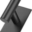 VAEHOLD Wall Towel Hooks, Heavy Duty Sticky Holder Waterproof Towel Hooks for Hanging Coat, Clothes, Closet Hook Wall Mount for Kitchen (Black, 4 Pack)