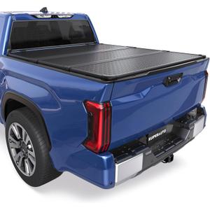 KUIPERAUTO Tri Hard Truck Bed Tonneau Cover Compatible for 2014-2026 Toyota Tundra Styleside Solid 5.5 FT Bed On Top Aluminum Bed