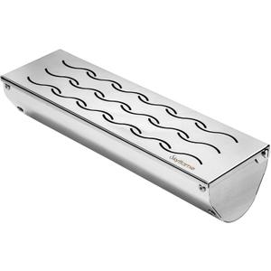 Skyflame Stainless Steel Smoker Box for Wood/Smoking Chips, Universal Barbecue Meat Smoking with Large Wavy Vent and Hinged Lid, Compact Size for Gas BBQ Grill Smoky Grilling, V-Shape