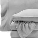 Bare Home Super Soft Fleece Sheet Set - Full Size - Extra Plush Polar Fleece, No-Pilling Bed Sheets - All Season Cozy Warmth (Full, Light Grey)