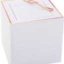 WDF 86pcs Rose Gold Dessert Plates 6" with 86 Pieces Disposable Forks 5", Elegant Square Appetizer Small Plastic Plates for Mother's Day, Wedding