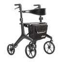Drive Medical AeroCarbon Ultra-Lite Rollator, Strong Carbon Fiber Walkers for Seniors, Foldable Rollator Walker with Seat, Ultra Lightweight Rolling Walker, Just 11.5 Pounds, Black