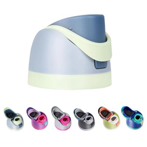 Replacement Lid for Owala, One Button Top Replacement, Denim Leakproof BPA-Free Sports Water Bottle Cap Replacement Compatible with Blue Owala 24oz 32oz 40oz 16oz (Light Blue) Pack of 2