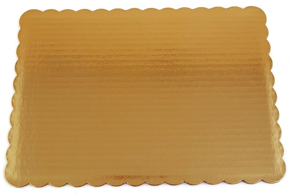 Southern Champion Tray 1665 Sturdy Corrugated Double Wall Cake Pad, Half Sheet, Gold Metallic, Greaseproof, 19" Length x 14" Width (Case of 25)