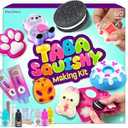Dan&Darci Easter Egg Squishy Painting Kit - Arts & Crafts for Girls and Boys - Kids Art Activities - Craft Gift for Kid Ages 6 7 8 9 10 Year Old Girl Gifts - Decorate 6 Slow Rising Squishies
