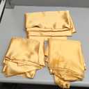 MCEAST Satin Tablecloth 102 x 58 Inches Rectangular Table Overlay Cover Bright Silk Tablecloth Smooth Fabric Table Decor for Wedding Banquet Table Decoration (4, Gold)