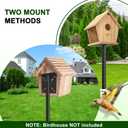 93Inch Bird Feeding Station,Heavy Duty Bird Feeder Pole House Stand Mount Kit with Squirrel Proof Baffle,Adjustable Buddy Poles for Outdoors Hanging.