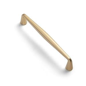 Goo-Ki  Brushed Brass Brass Zinc Alloy Cabinet Handles - 5.03''(128mm) Hole Center Affordable Luxury Cabinet Pull Hardware for Bedroom, Kitchen, 6 Pack