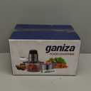 GANIZA Food Processors, Electric Food Chopper with Meat Grinder & Vegetable Chopper - 2 Bowls (8 Cup+8 Cup) with Powerful 450W Copper Motor - Includes 2 Sets of Bi-Level Blades for Fruits/Meat/Nuts (Black)