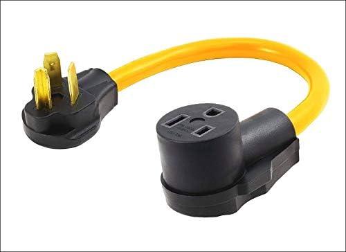 S7 220 Adapter Plug,20Inch 250V 10-30P to 6-50R Heavy Duty 30 Amp(Dryer Male) Plug to 50 Amp (Welder) Socket Adapter Cable