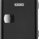 Chefman - Iceman Mini Portable Black Personal Fridge Cools Or Heats and Provides Compact Storage For Skincare, Snacks, Or 6 12oz Cans W/A Lightweight 4-liter Capacity To Take On The Go