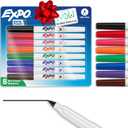 EXPO Low Odor Dry Erase Markers Ultra-Fine Tip Assorted Colors 8 Count
