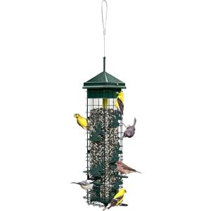 Squirrel Solution200 Squirrel-proof Bird Feeder w/6 Feeding Ports, 3.4-pound Seed Capacity, Free Seed Funnel