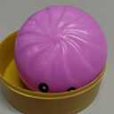 Dumpling Squishy Stress Balls Fidget Sensory Toy Mystery Dumpling Squishy Soft Squeeze Decompression Dough for Adults (Purole-b)