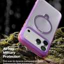 TORRAS Ostand Q3 Air for iPhone 17 Pro Max Case with 360 Magnetic Stand, Fit for MagSafe, Mil-Grade Drop Tested, Camera Control Button, Shockproof Phone Case for iPhone 17 Pro Max 6.9", Aurora Purple