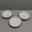 Ceramic Cat Bowls, Howise Pet Bowl Cat Dishes for Food and Water, 5.3 In Cat Food Dish 3 Pack Cat Food Bowls Set Small Dog Dish, Matte White Finish