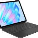 Logitech Combo Touch iPad Air 11-inch (M2 & M3), iPad Air (5th gen) Keyboard Case - Detachable Backlit Keyboard with Kickstand - Midnight Black