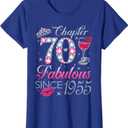 Chapter 70 Fabulous Since 1955 70Th Birthday Gift for Women T-Shirt, M