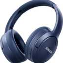 RUNOLIM Hybrid Active Noise Cancelling Headphones, 65H Playtime, Built-in Microphone, Bluetooth Wireless Over Ear Foldable Headphones with HiFi Audio, Home Travel Office, Navy