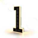 ISUNMEA 6.7 Inch Solar Lighted House Numbers for Outside, Light Up Waterproof LED Address Signs for Houses, Backlit Illuminated Exterior Modern House Numbers Light (1-Black, 6.7IN)