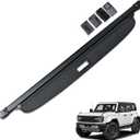 HAFIDI® Cargo Cover for 2021-2026 Ford Bronco 4-Door Retractable Trunk Cargo Cover Bronco Accessories Anti-Peeping Anti-Theft Privacy Screen,Trunk Luggage Shield Shade Carbon Fiber Texture