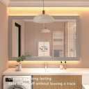 2 x Grey Wood Grain Wallpaper Border Removable PVC Waterproof Peel and Stick Wallpaper,Bathroom Mirror Frame Border Sticker Wall Decor 3.93 inches x 32.8 feet