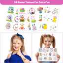 24 Pack Prefilled Easter Eggs With Toys, Stamps with Easter Tattoos Easter Basket Egg Hunt Stuffers, Pre Filled Easter Eggs Fillers Self Inking Stamp for Kids Gifts Party Favors, Goodie Bag Stuffer