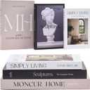 Decorative Coffee Table Books for Home Dcor Accents Bookshelf Decor with Real Blank Pages and Removable Covers Set of 3 Mid Century Modern Fake Books for Decoration Room Decor Aesthetic