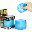 Ice Cube Squishies Stress Balls,Ice Cube Squishy,Squeezable relieves Stress, Suitable for Teenagers and Adults, Party Favor. (Blue)